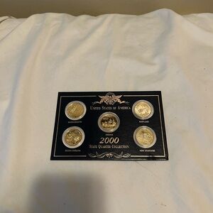 24 kt Gold Plated 2000 State Quarter Collection Set
